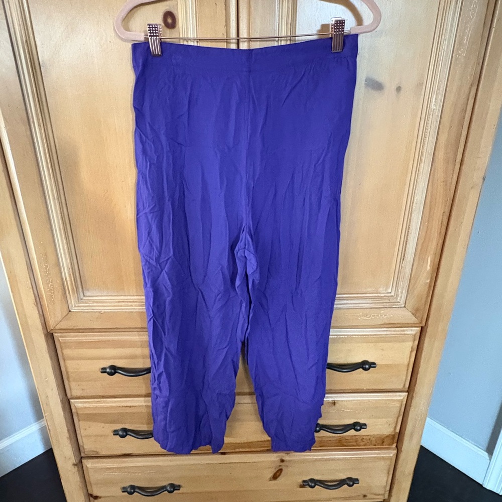 escapada capri Purple Elastic-Waist cropped Pants